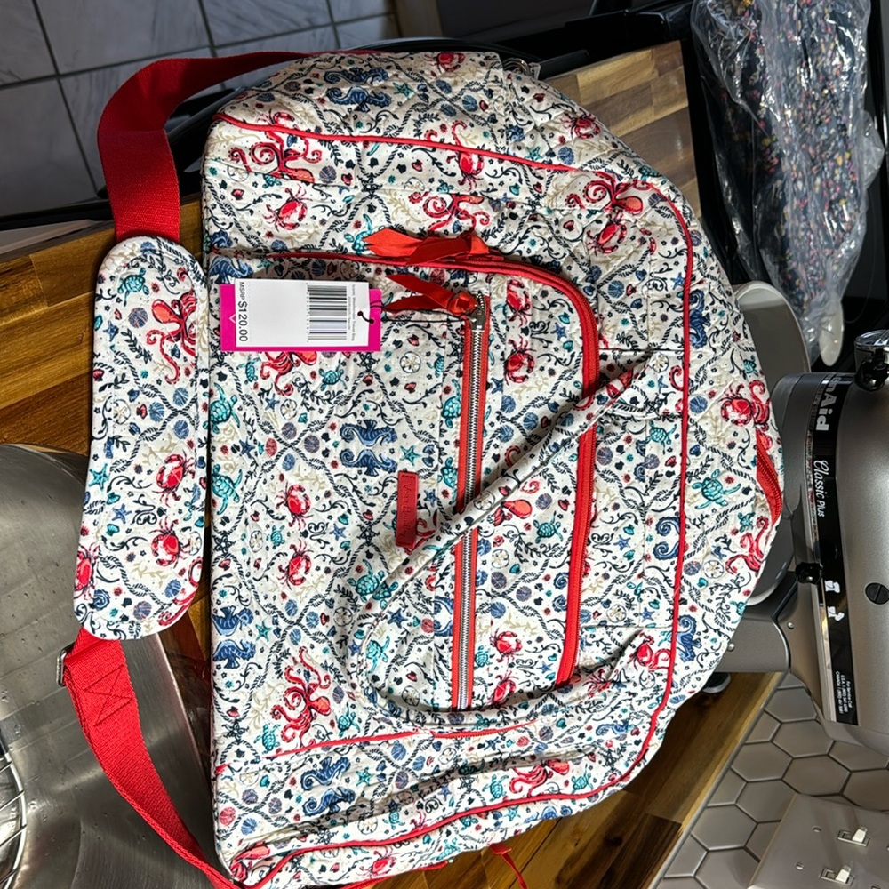 NWT Vera Bradley Iconic Weekender Traveler Overnight Quilted print Sea Life